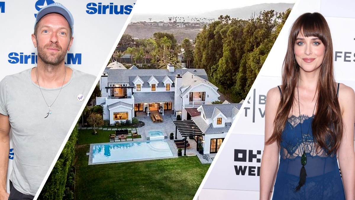 Chris Martin and Dakota Johnson