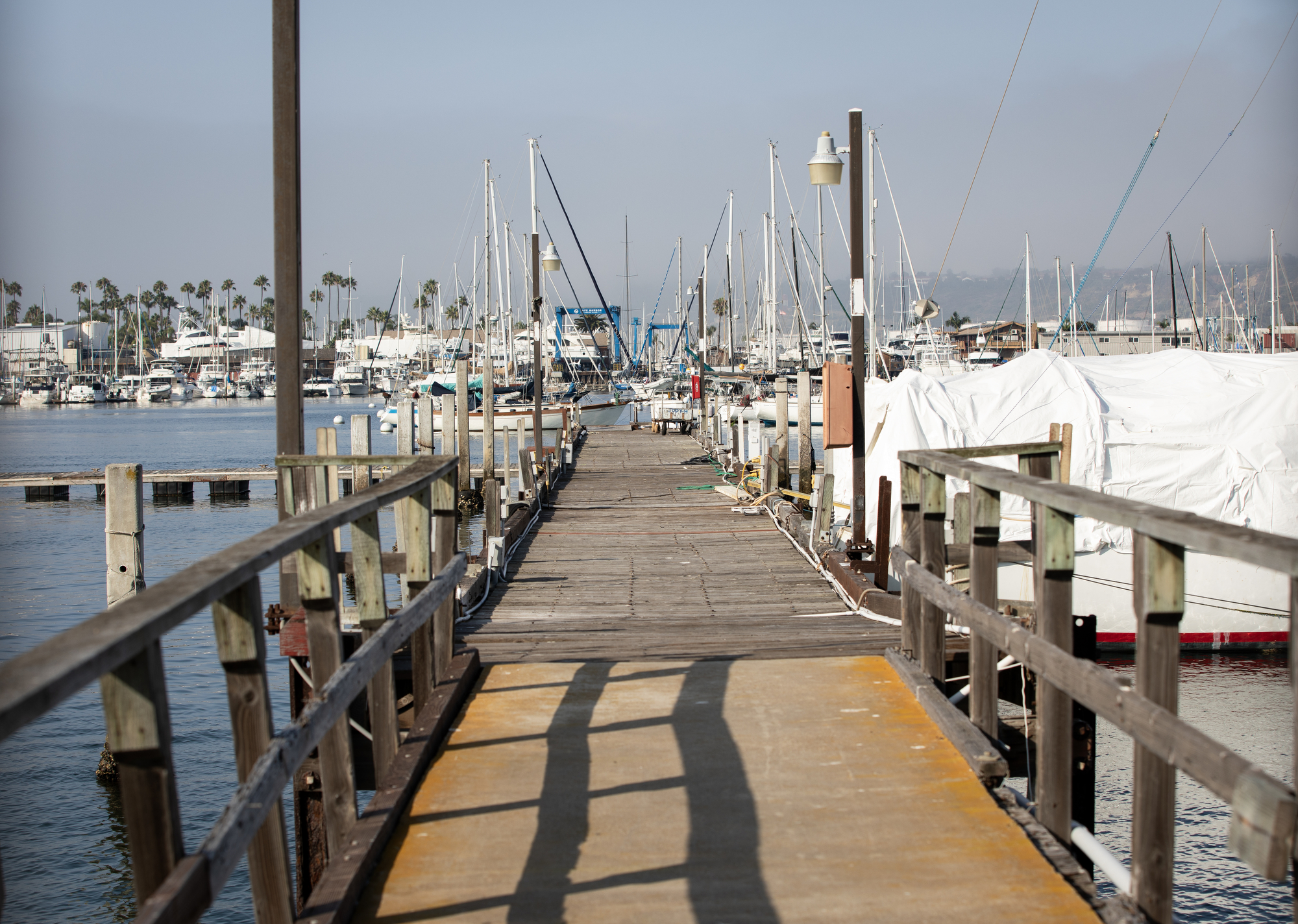 The piers at Driscoll's Wharf date back to the 1950s and are slated for demolition. (Ana Ramirez / The San Diego Union-Tribune)