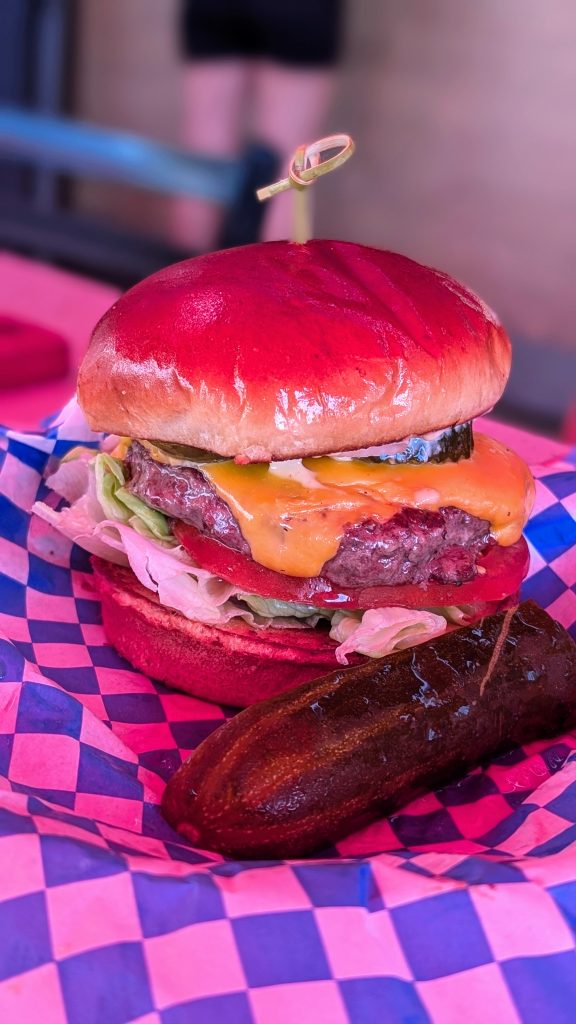 Burger at Brews Hall in Torrance