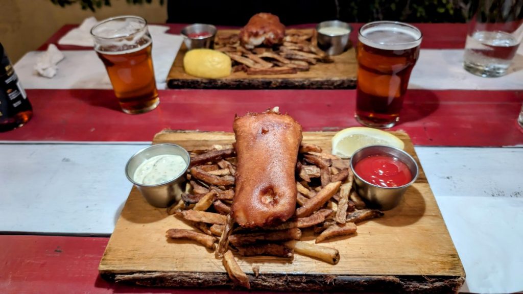 Fish and Chips at Project Barley Square Brewery