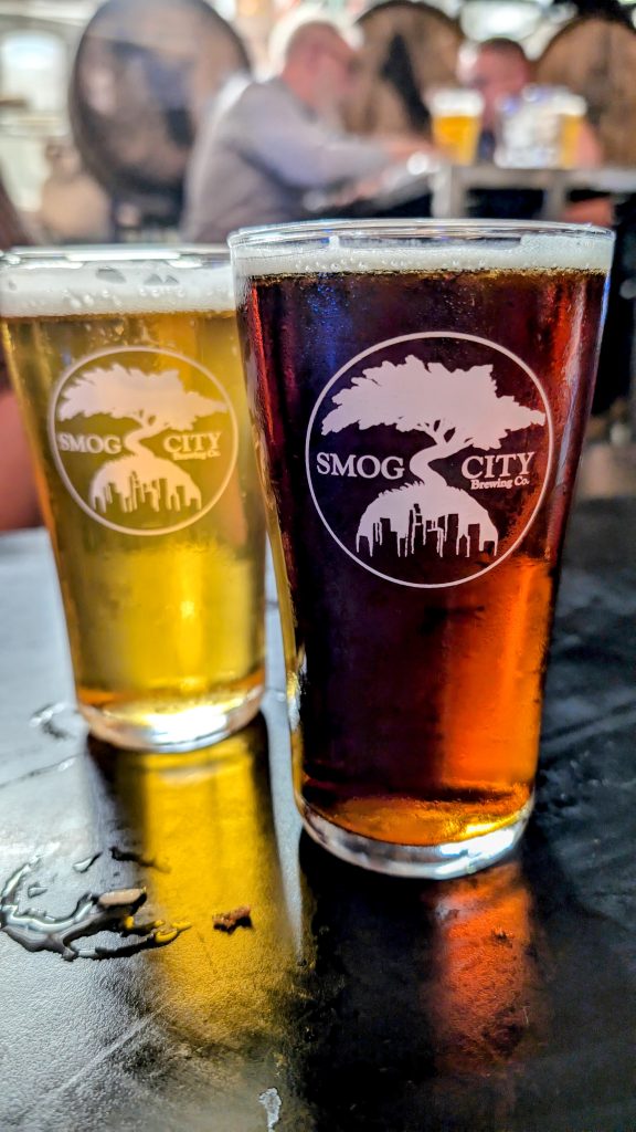 2 pints of beer at Smog City Brewery Torrance