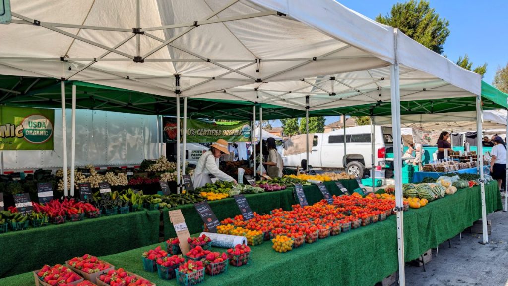 Farmstand at Farmers Market in Torrance CA