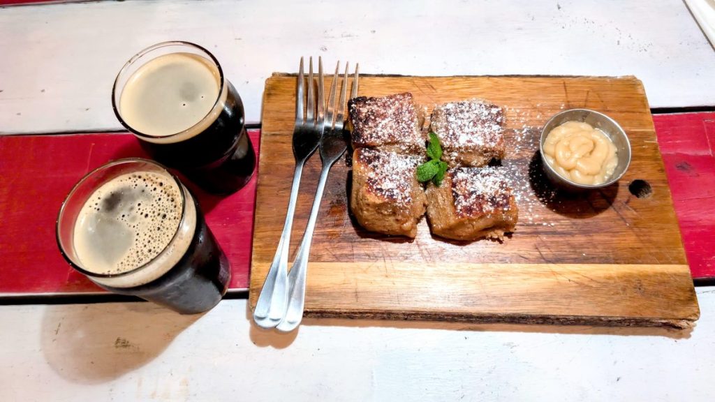 Bread pudding at Project Barley Square Brewery