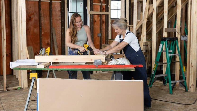 Mina Starsiak Hawk and Karen Laine handle a home renovation on HGTV's "Good Bones."