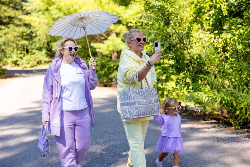 LITTLETON, MASSACHUSETTS - SEPTEMBER 04: Rebel Wilson, Ramona Agruma, and Royce Lillian Wilson visit Polly Pocket's Airbnb in Littleton on September 04, 2024 in Littleton, Massachusetts. (Photo by Scott Eisen/Getty Images for Airbnb)