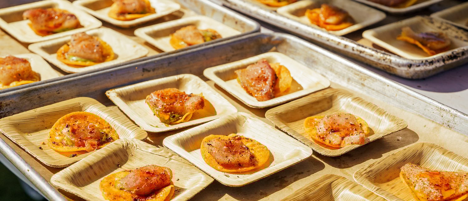 Del Mar Wine Food Festival 2024 VIP Experience featuring crudo cevecheria food