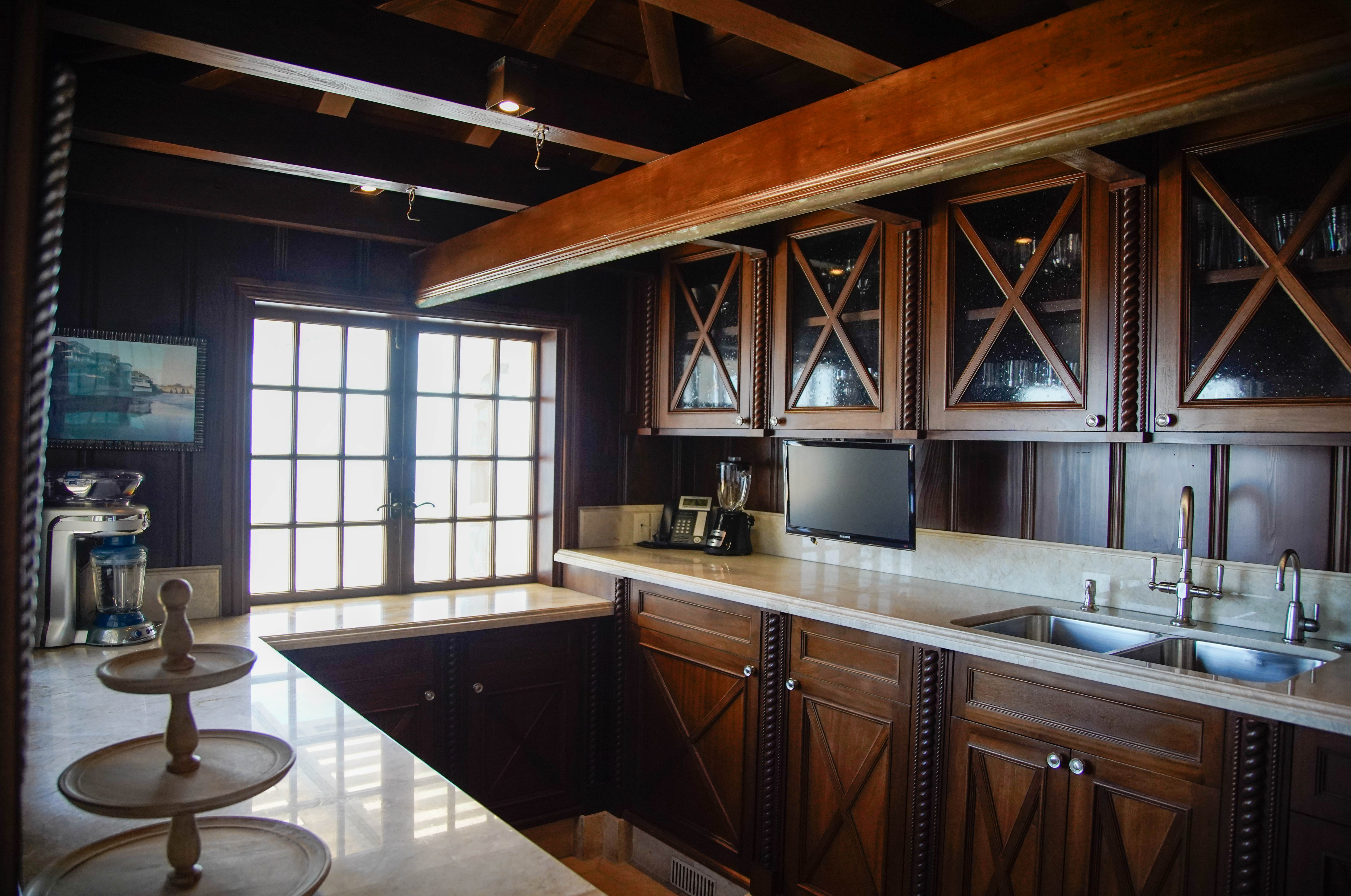 Boat house of The Sand Castle mansion in La Jolla...