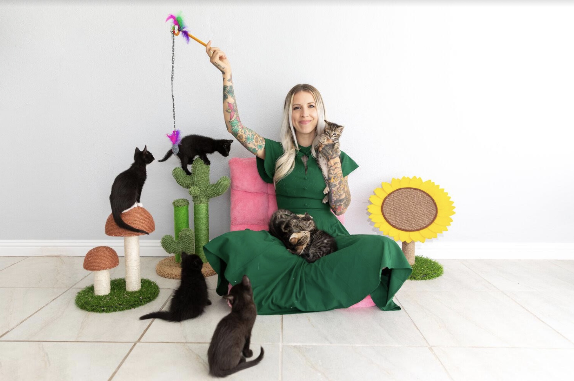 Hannah Shaw, who co-created the book "Cats of the World" with her husband, Andrew Marttila. Courtesy KittenLady.org