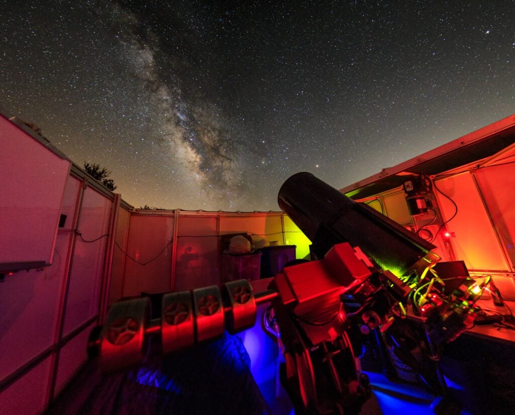 Things to do in San Diego at night featuring San Diego Astronomy Association featuring the milky way galaxy and a telescope