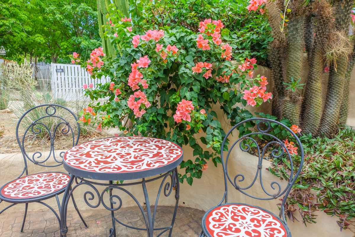 A set of bistro table and chairs