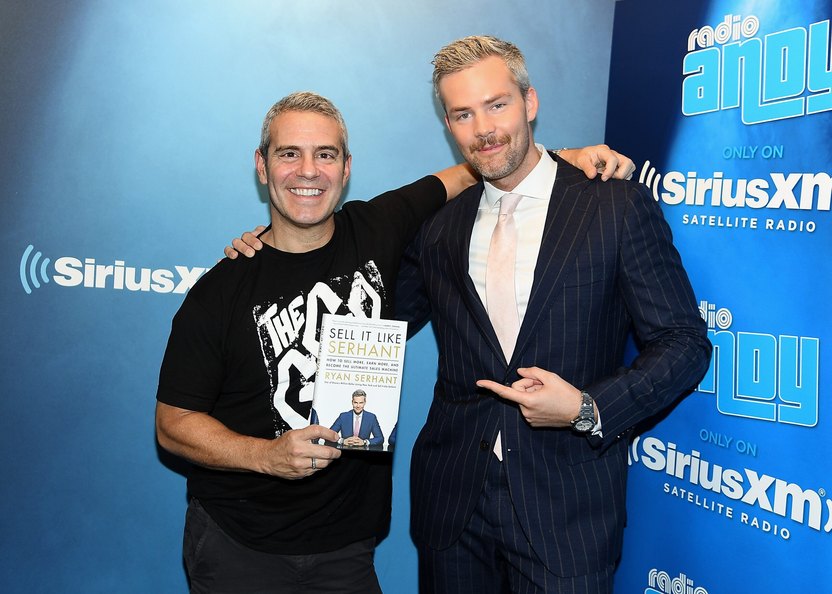 NEW YORK, NY - SEPTEMBER 19: Andy Cohen and Ryan Serhant at the SiriusXM studios on September 19, 2018 in New York City. (Photo by Nicholas Hunt/Getty Images)