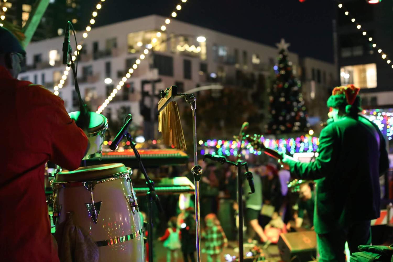 Things to do this weekend in San Diego November 27 to December 1, 2024 featuring the East Village Christmas tree lighting & holiday market at Quartyard 