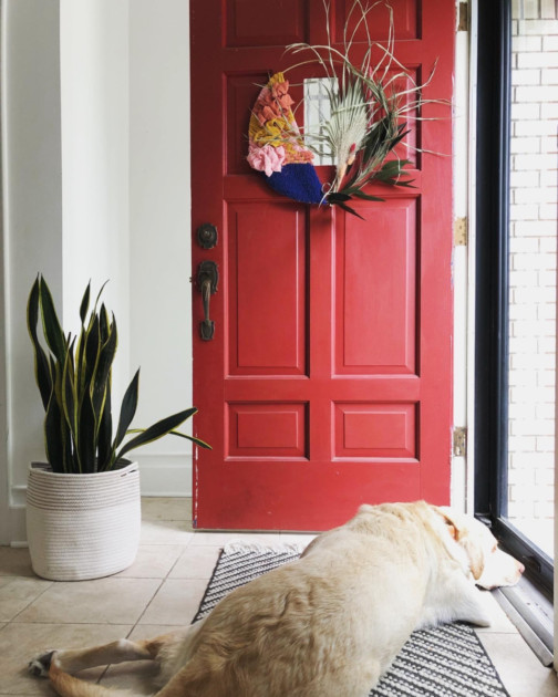 north shore crafts Fall punch needle wreath DIY