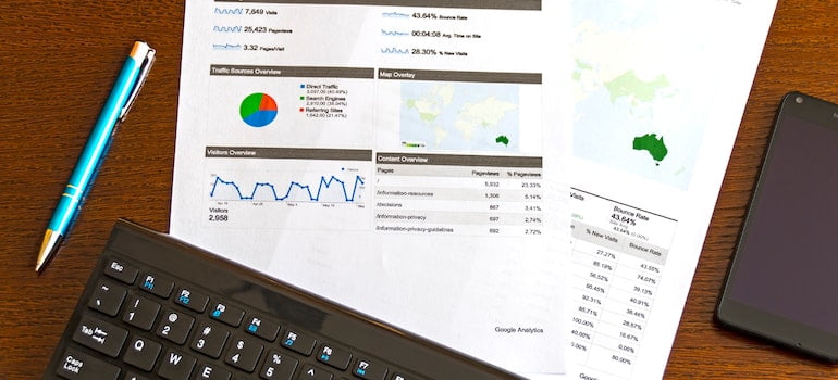 data analytics papers on the desk