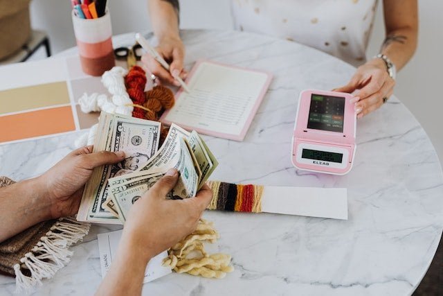 husband and wife getting their finances in order