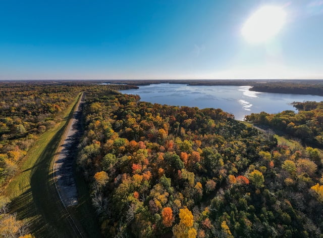 Lake in Ohio during fall