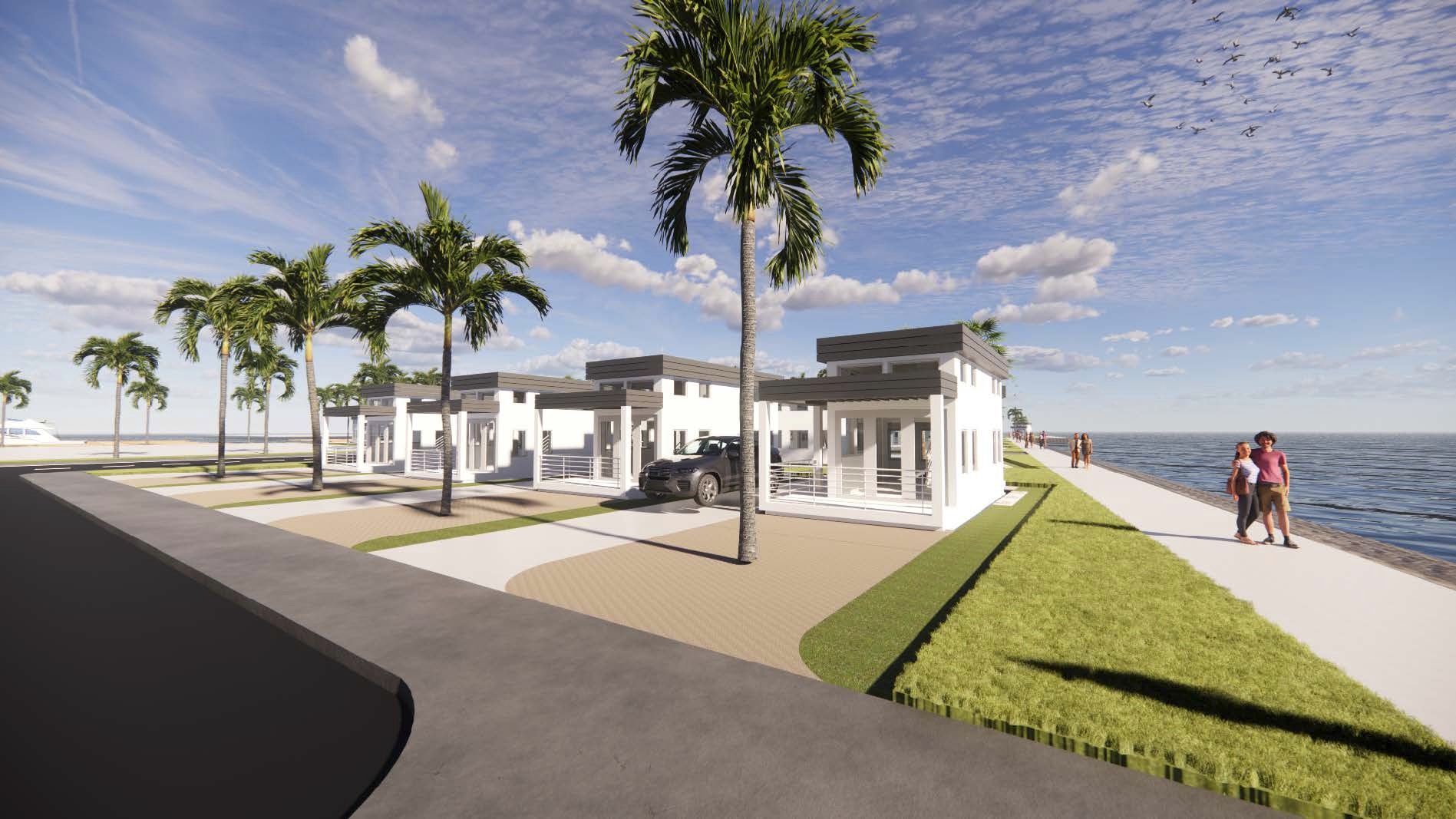 Rendering depicts the now-dead Cottages at the Cays RV Resort proposal for the Coronado bayfront.  (Tucker Sadler Architects)