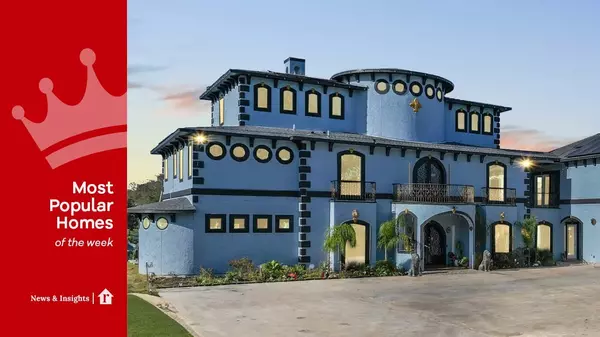 $3.9 Million Bright Blue Megamansion With Pool-Inspired Interior Splashes to the Top of This Week&#8217;s Most Popular Homes List