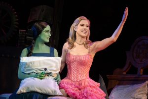 lauren samuels as elphaba and austen danielle bohmer as glinda in the national tour of wicked, photo by joan marcus 2024 (0119r2)