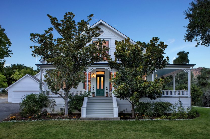 The main house is known as "White House," a gleaming two-story, Victorian Farmhouse style mansion built in the 1880s.