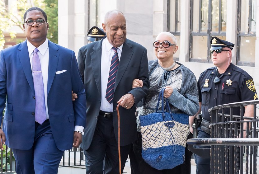 NORRISTOWN, PA - JUNE 12: : Actor Bill Cosby and wife Camille Cosby arrive at Bill Cosby Trial at Montgomery County Courthouse on June 12, 2017 in Norristown, Pennsylvania. (Photo by Gilbert Carrasquillo/WireImage)