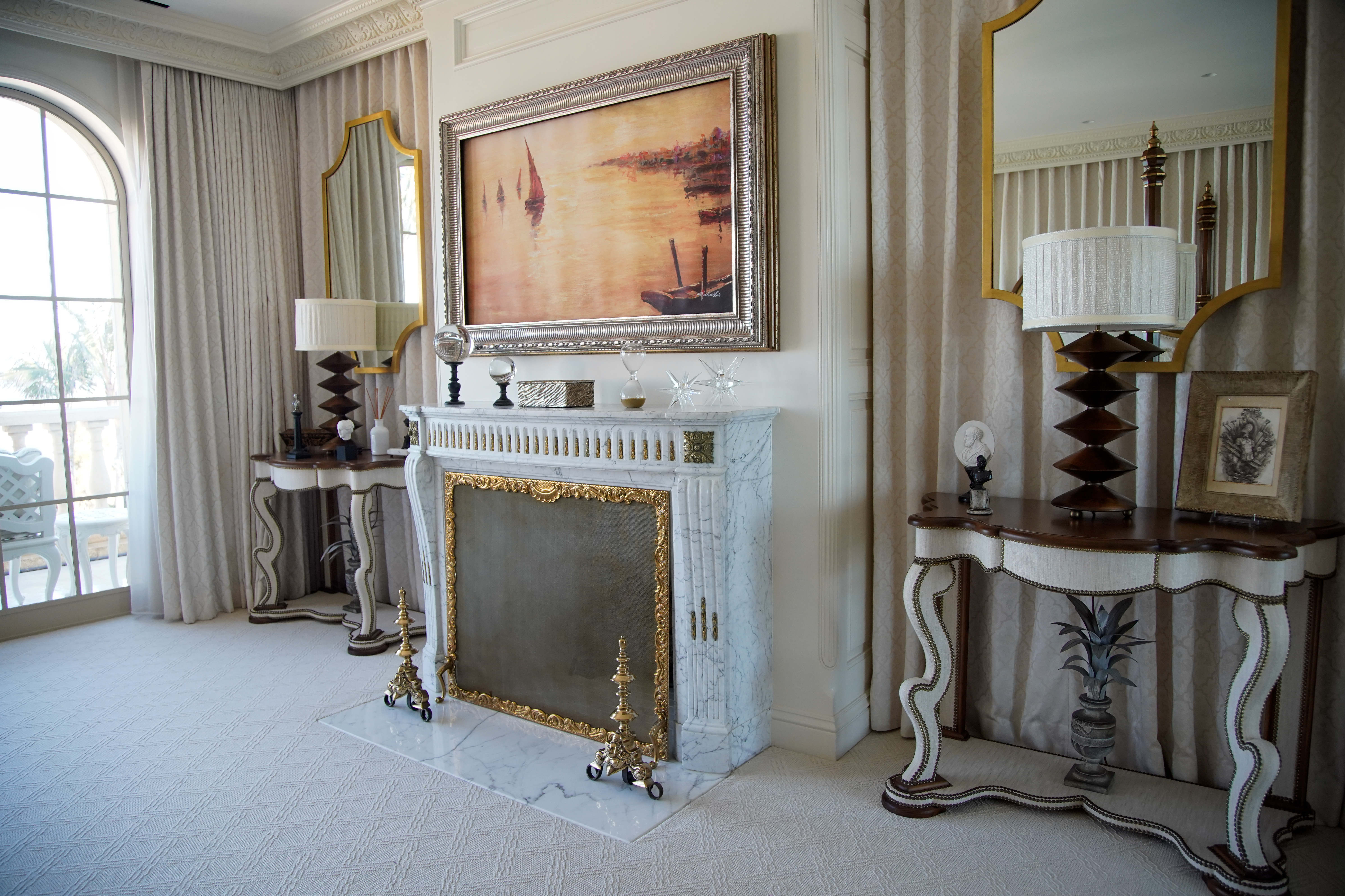 Guest house bedroom of The Sand Castle mansion in La...