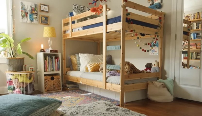 Bunkbeds are essential in a small space.