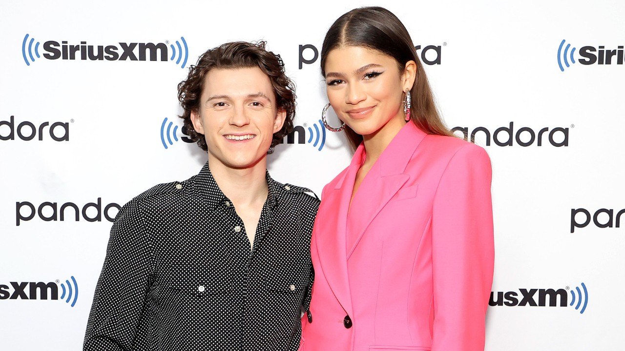 NEW YORK, NEW YORK - DECEMBER 10: Tom Holland and Zendaya attend SiriusXM's Town Hall with the cast of Spider-Man: No Way Home on December 10, 2021 in New York City. (Photo by Cindy Ord/Getty Images for SiriusXM)