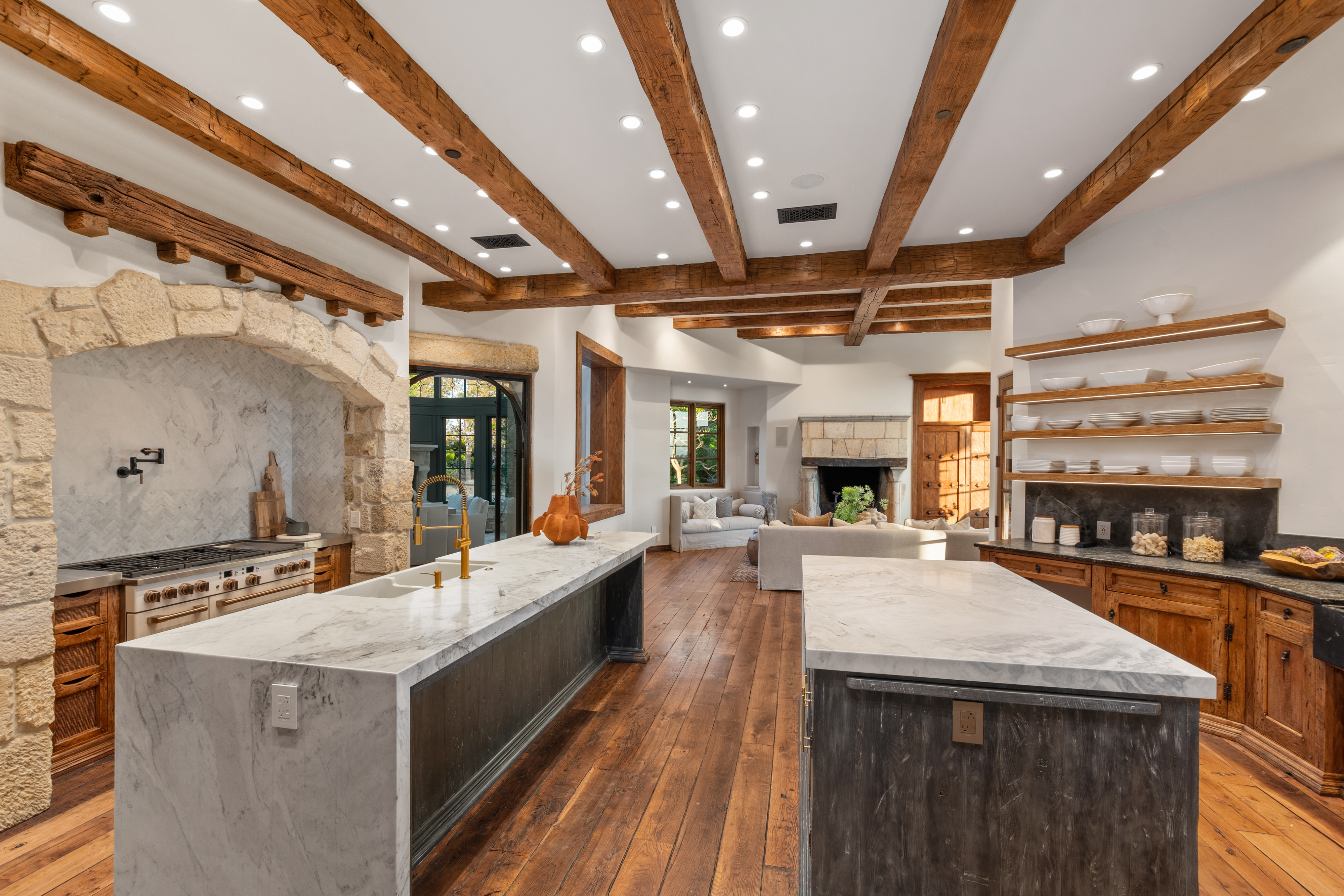 A kitchen in the mansion at 6720 Las Colinas in...