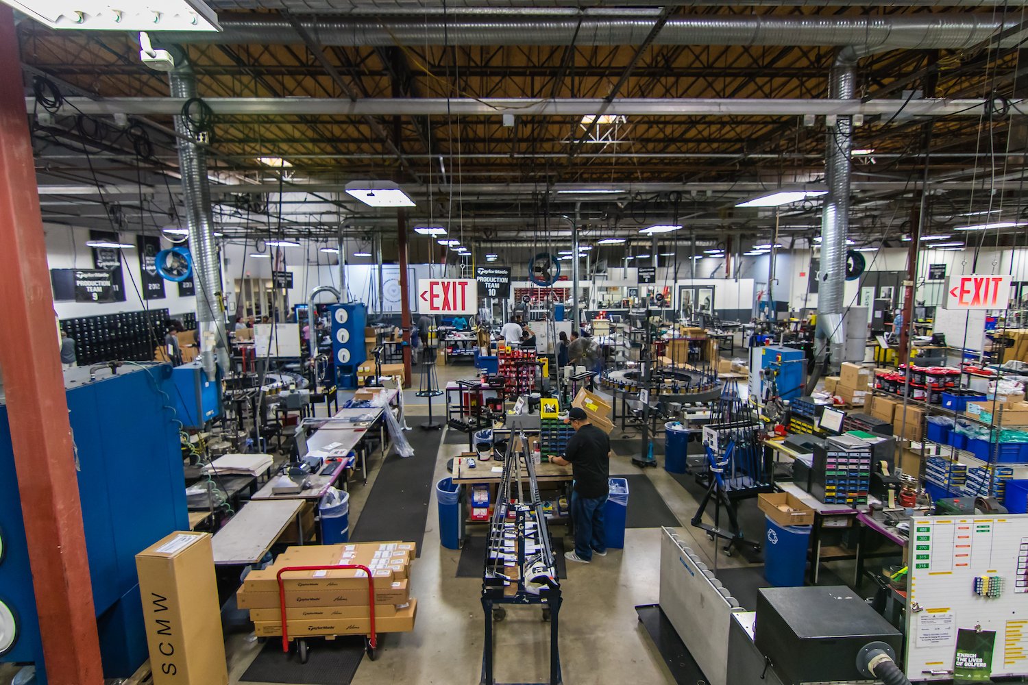 Interior of TaylorMade Golf's San Diego production facility located in Carlsbad