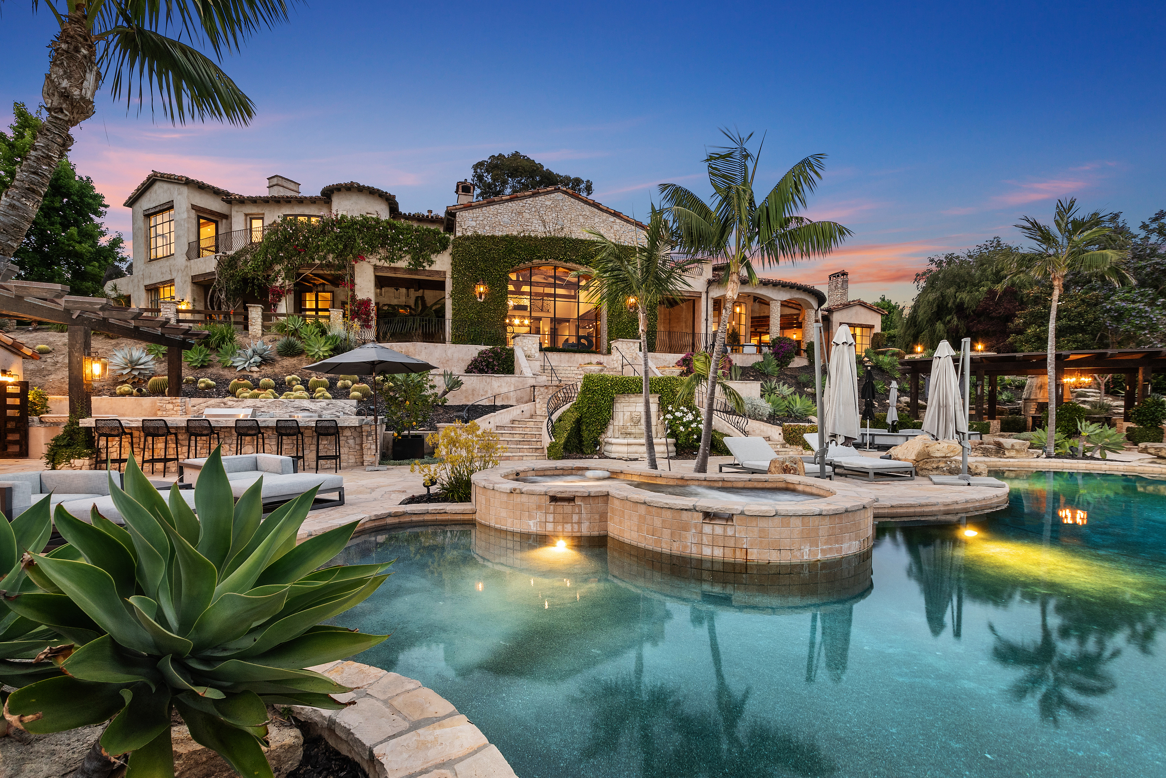 The mansion at 6720 Las Colinas in Rancho Santa Fe...