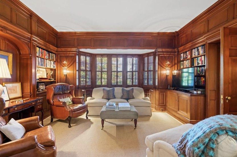 The property boasts four bedrooms and a slew of rooms adorned in chic striped wallpaper, making them the go-to spot for entertaining the most professional residents of DC such as late Senator Ted Kennedy and Justice Antonin Scalia as well as Hollywood heavyweight George Clooney.
