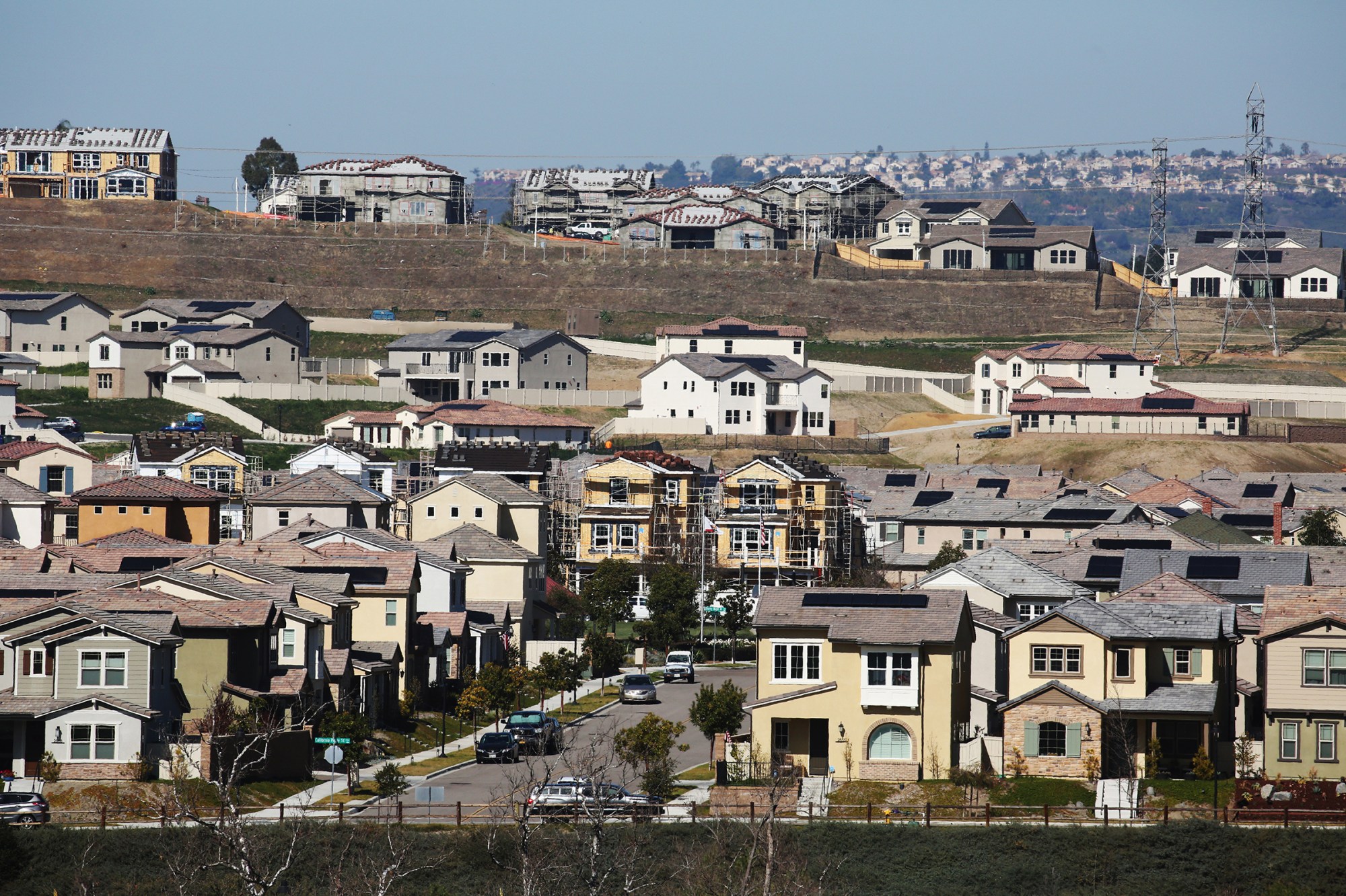 Photos of Harmony Grove Village on Feb. 6, 2020, built recently near the site of the proposed Harmony Grove Village South. (John Gibbins / The San Diego Union-Tribune)