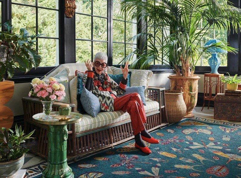 pfel's flamboyant designs were inspired by her travels.