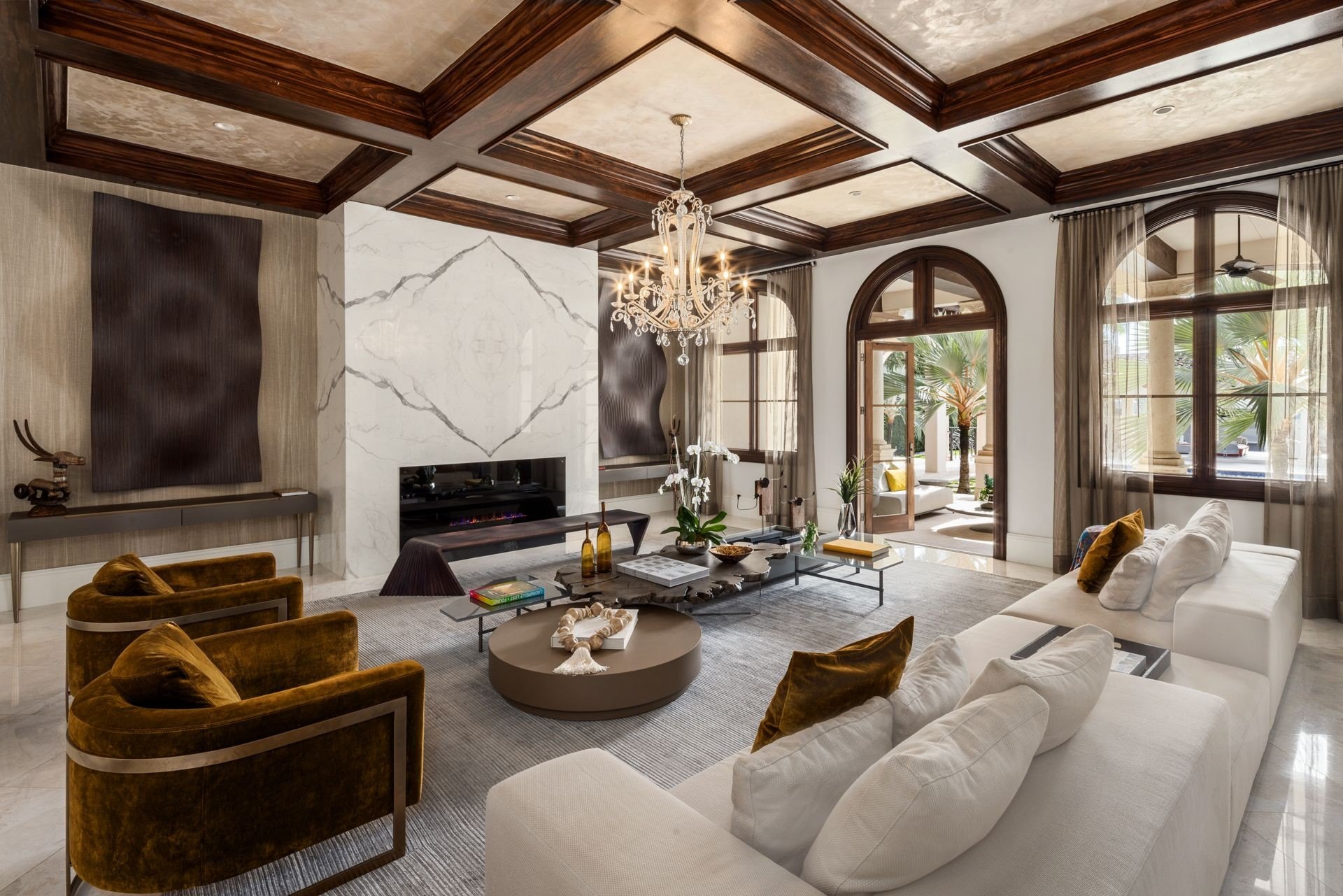 Palm Island compound living room