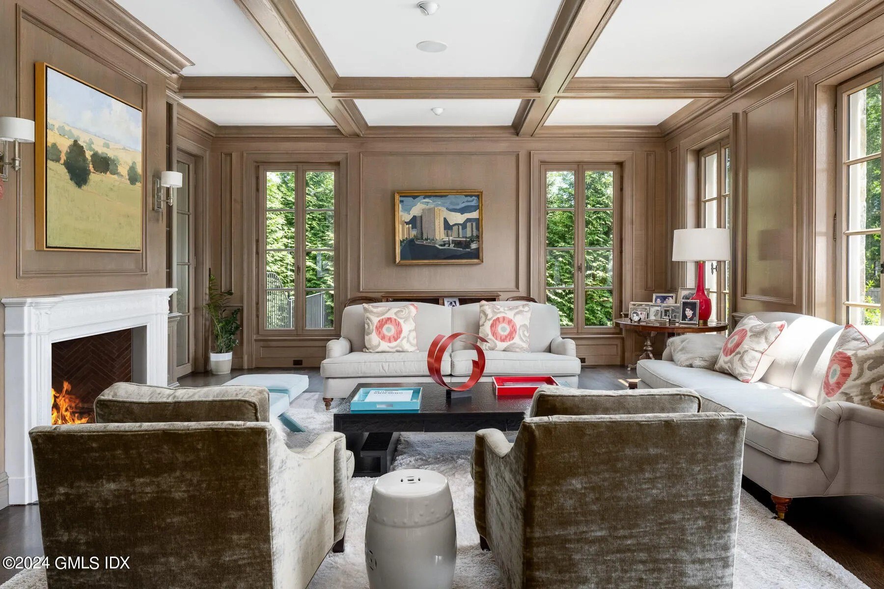 Riverside CT estate living room