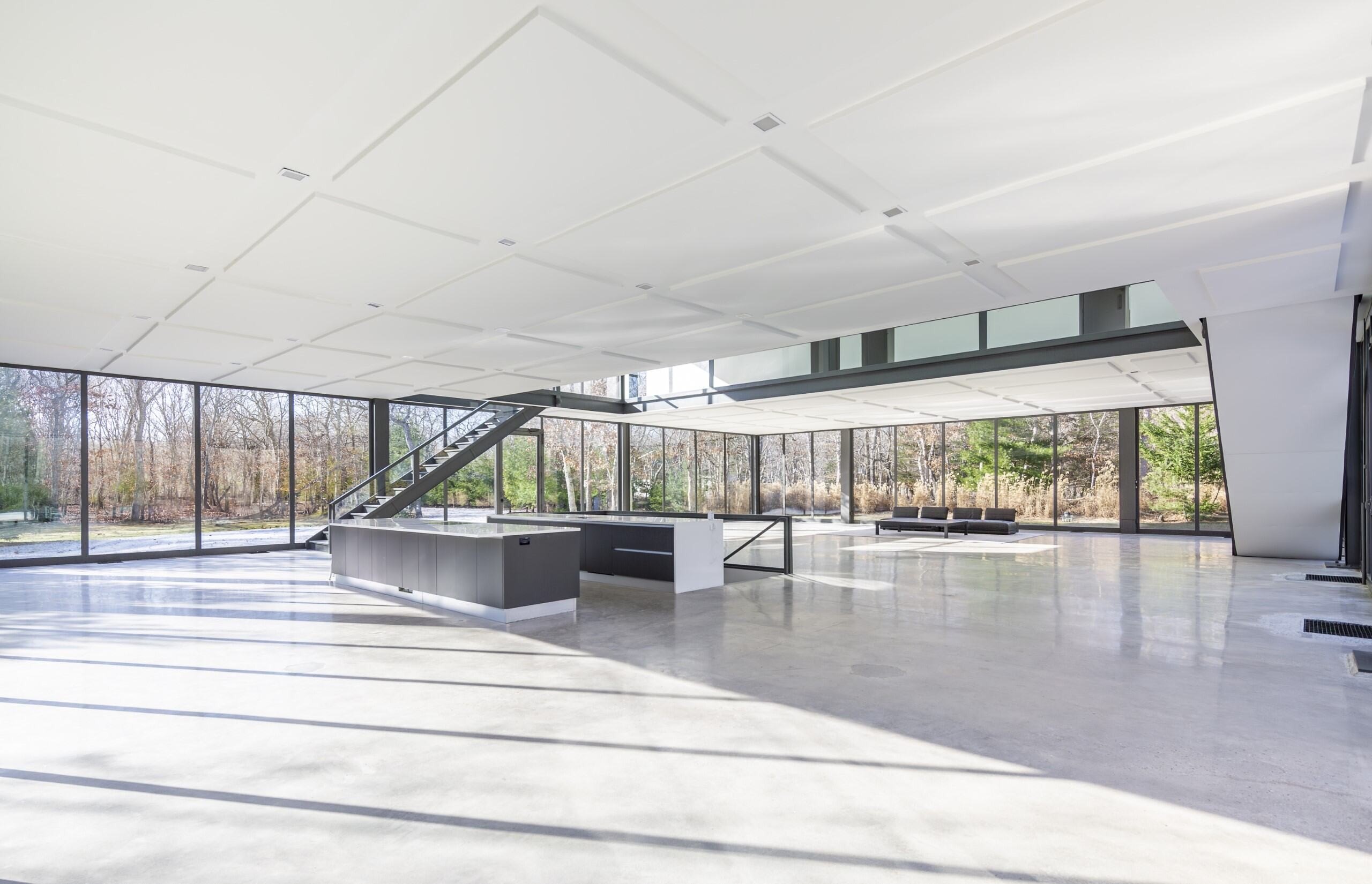 Glass House minimalist interior