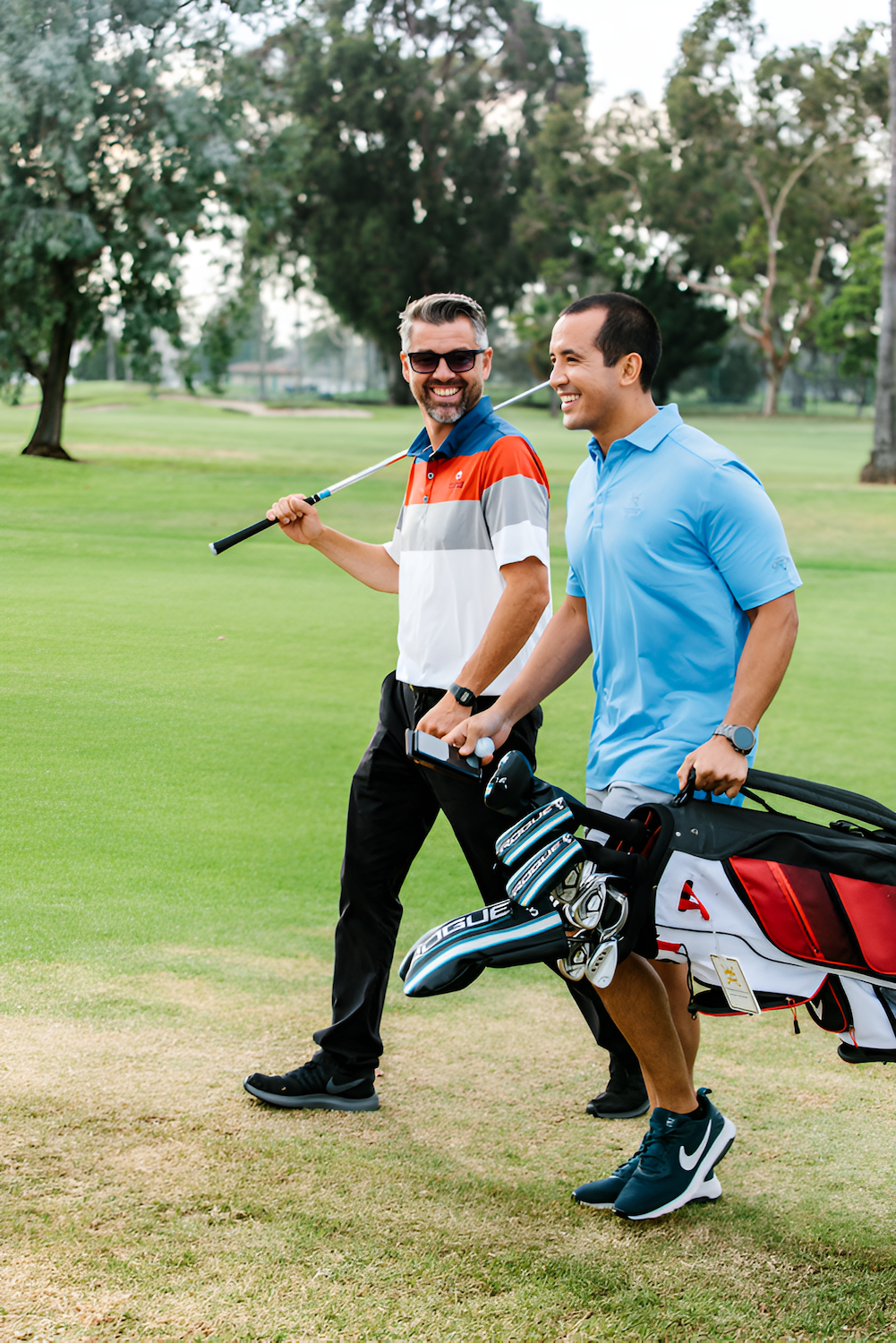 Two golfers at Coronado Municipal Golf Course