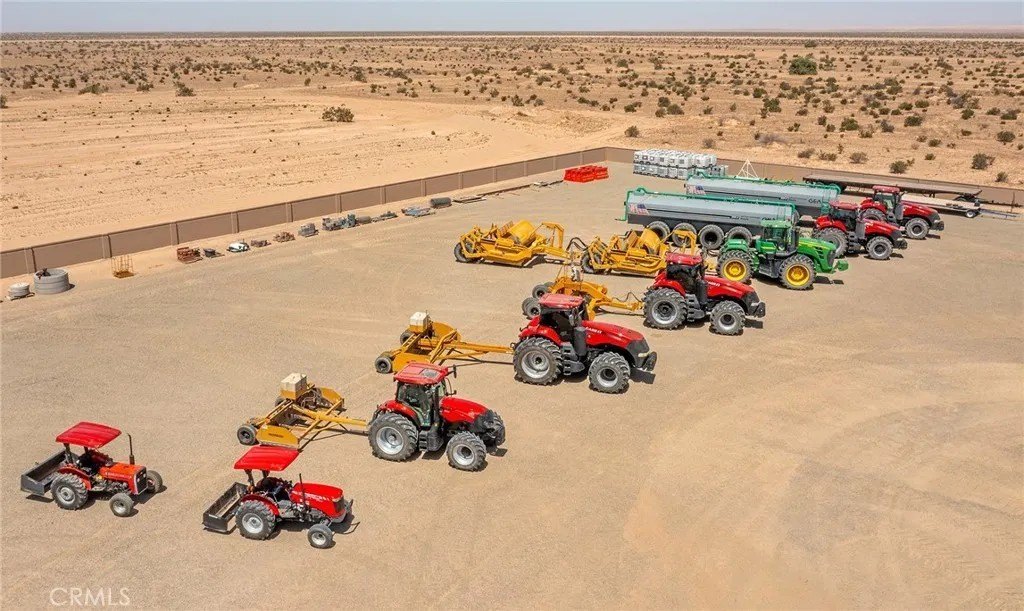 Tractors and water tankers are also included.