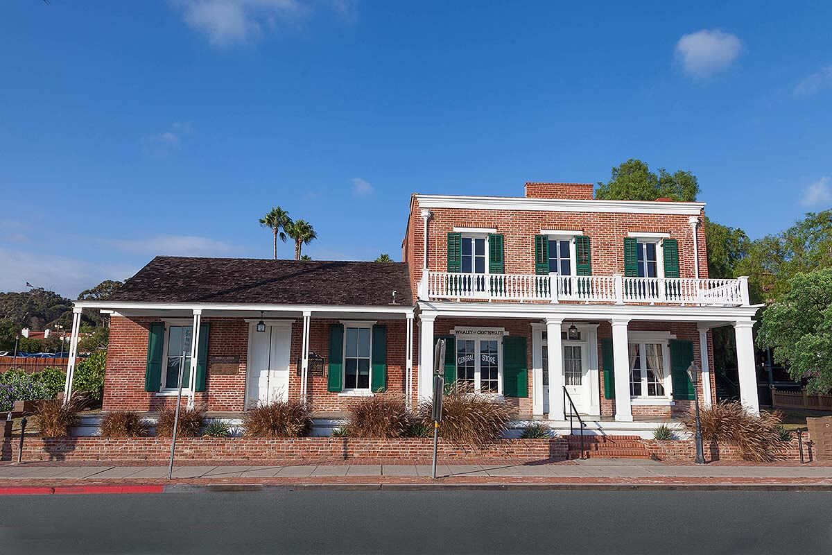 Exterior of San Diego museum Whaley House Museum in Old Town