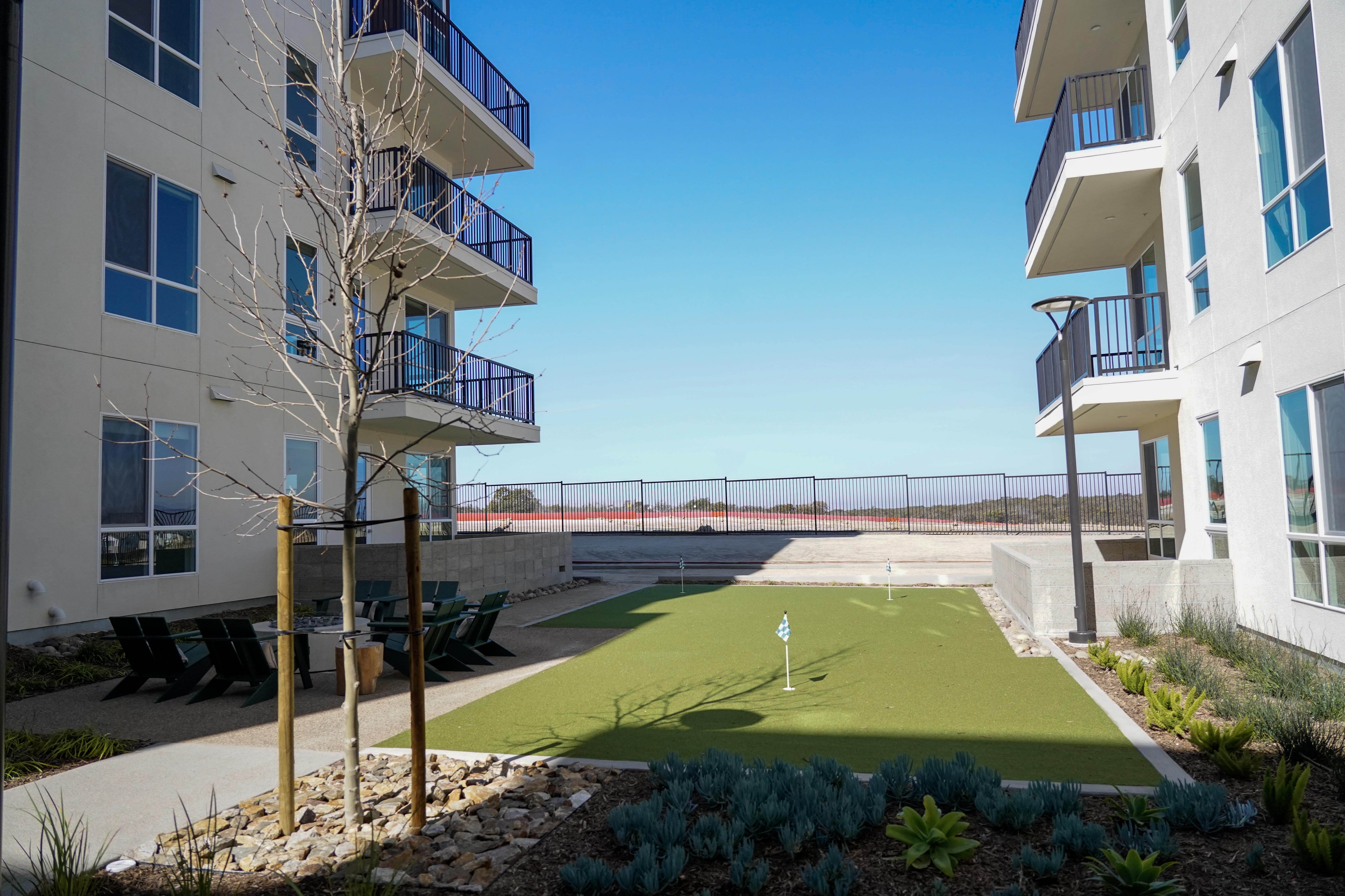 Putting area at the Folia apartment complex near Carmel Valley....