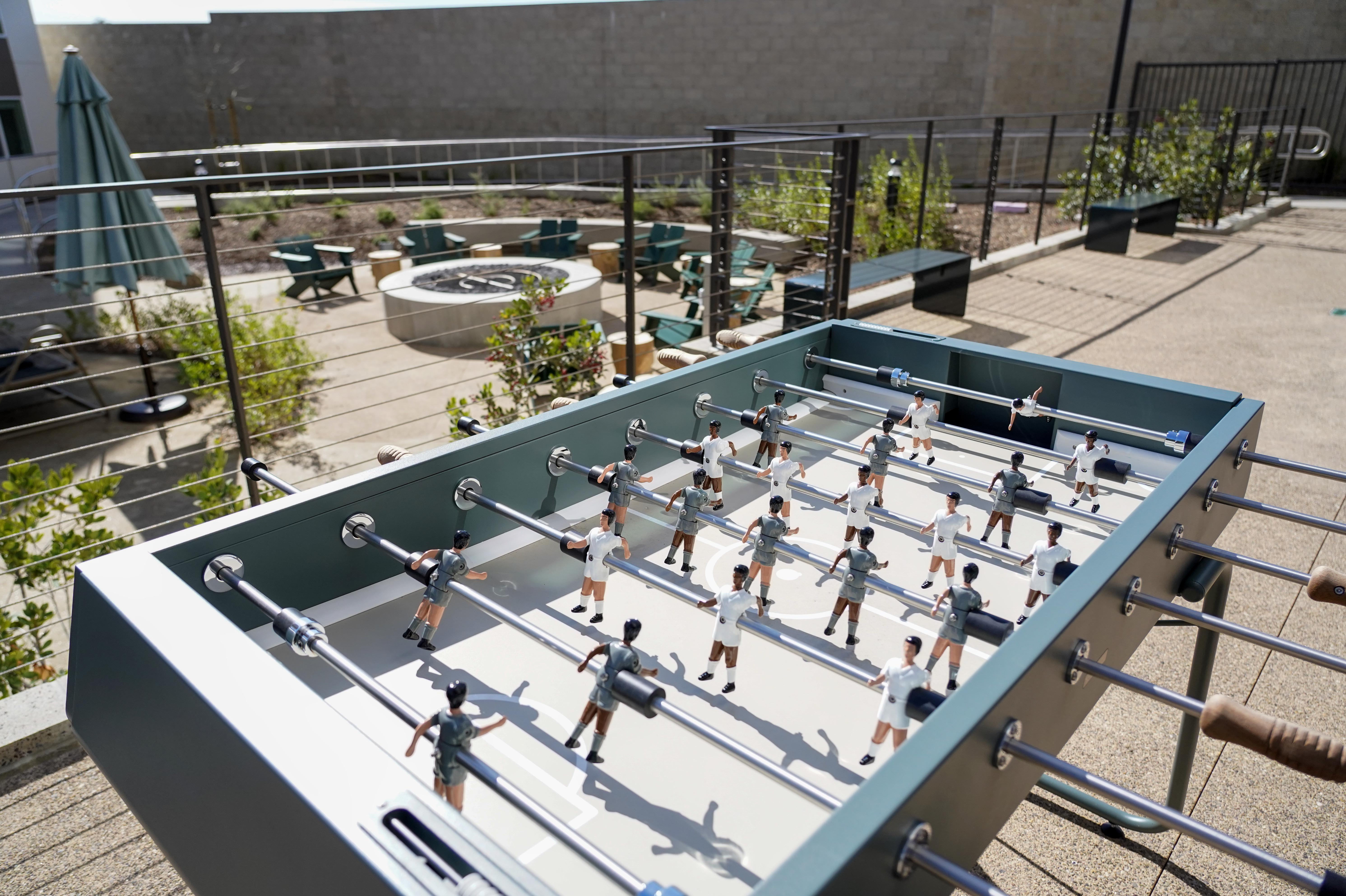 Foosball table at the Folia apartment complex in mid-February. (Alejandro...