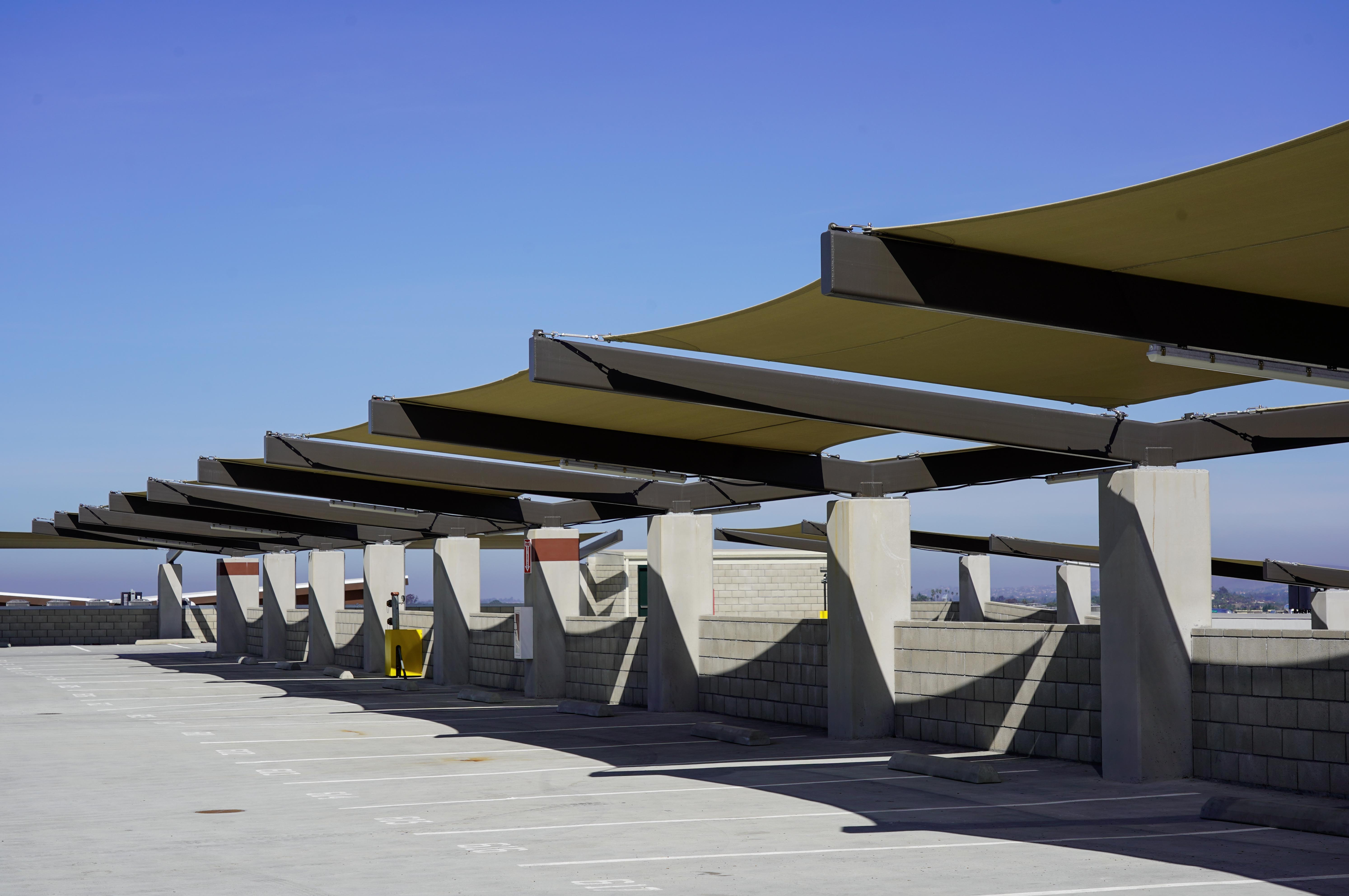 Parking spaces at the new Folia apartment complex near Carmel...