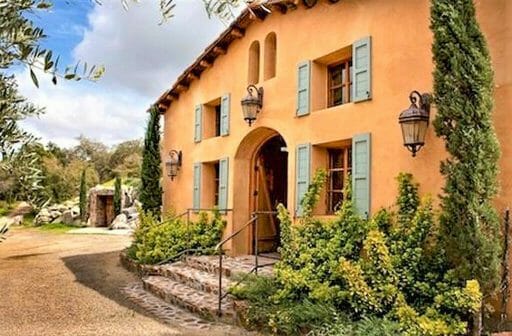 Farmhouse Tuscany style at Milagro Farm Vineyards and Winery in Ramona