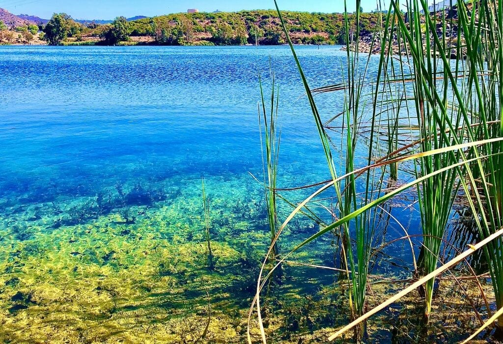 clear blue/green lake reservoir Lake Jennings San Diego