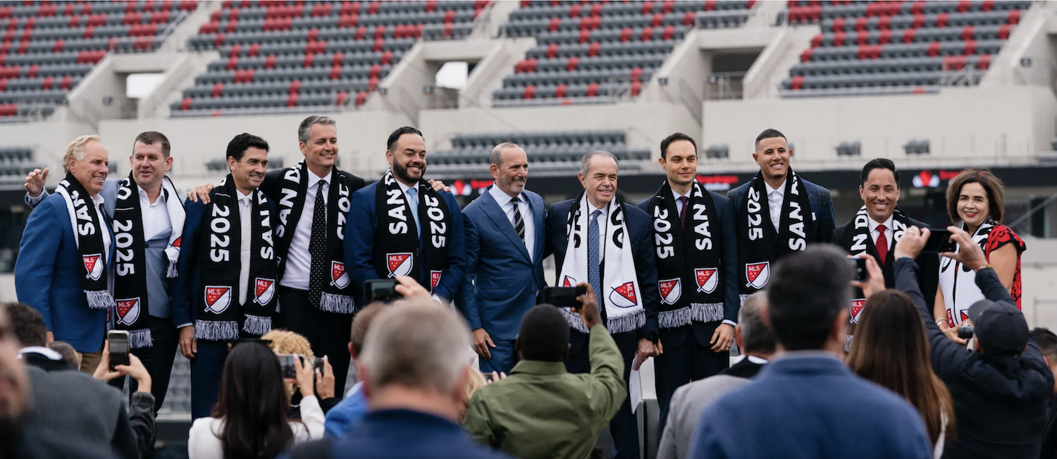 San Diego FC leadership team and owners including Mohamed Mansour