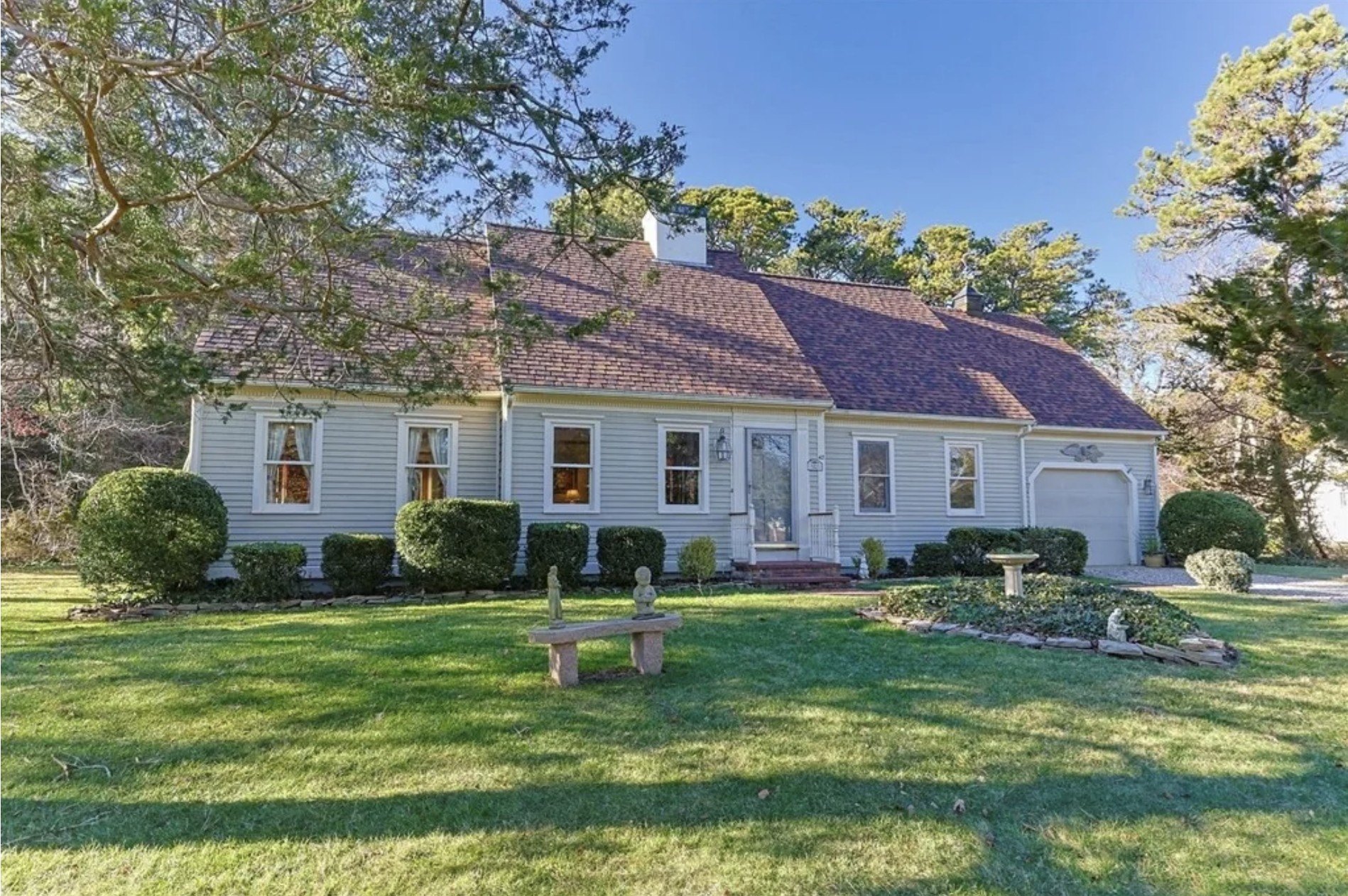This 3-bedroom, 2-bath house at 42 Marshview Cir, Sandwich, MA 02537, has a price tag of $859,000. 