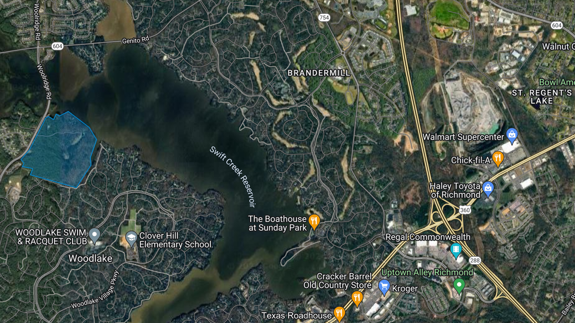 Residential project on Swift Creek Reservoir gets thumbs up from Chesterfield board 4 thackers view map 2