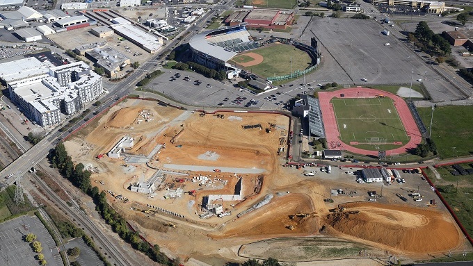 City completes $11M initial land sale for mixed-use section of Diamond District 13 Ballpark Aerial 1 Skyshots Cropped