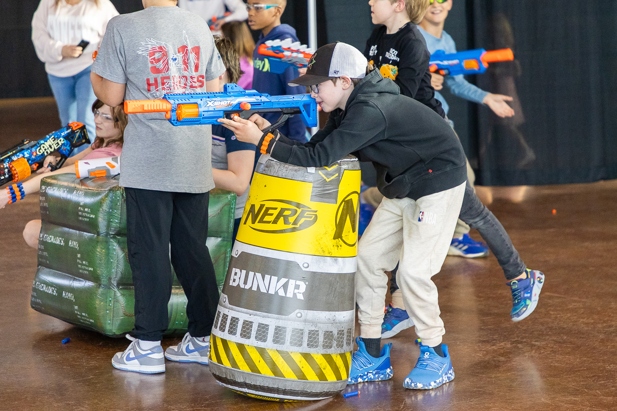 Clarksville Parks and Recreation hosted the first-ever Nerf Wars at the Wilma Rudolph Event Center on March 8, 2025. (Wesley Irvin)